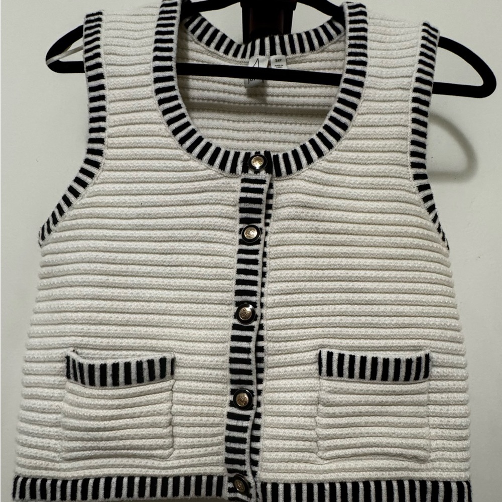Striped Button-Up Sleeveless